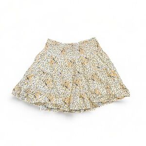 yellow floral skirt